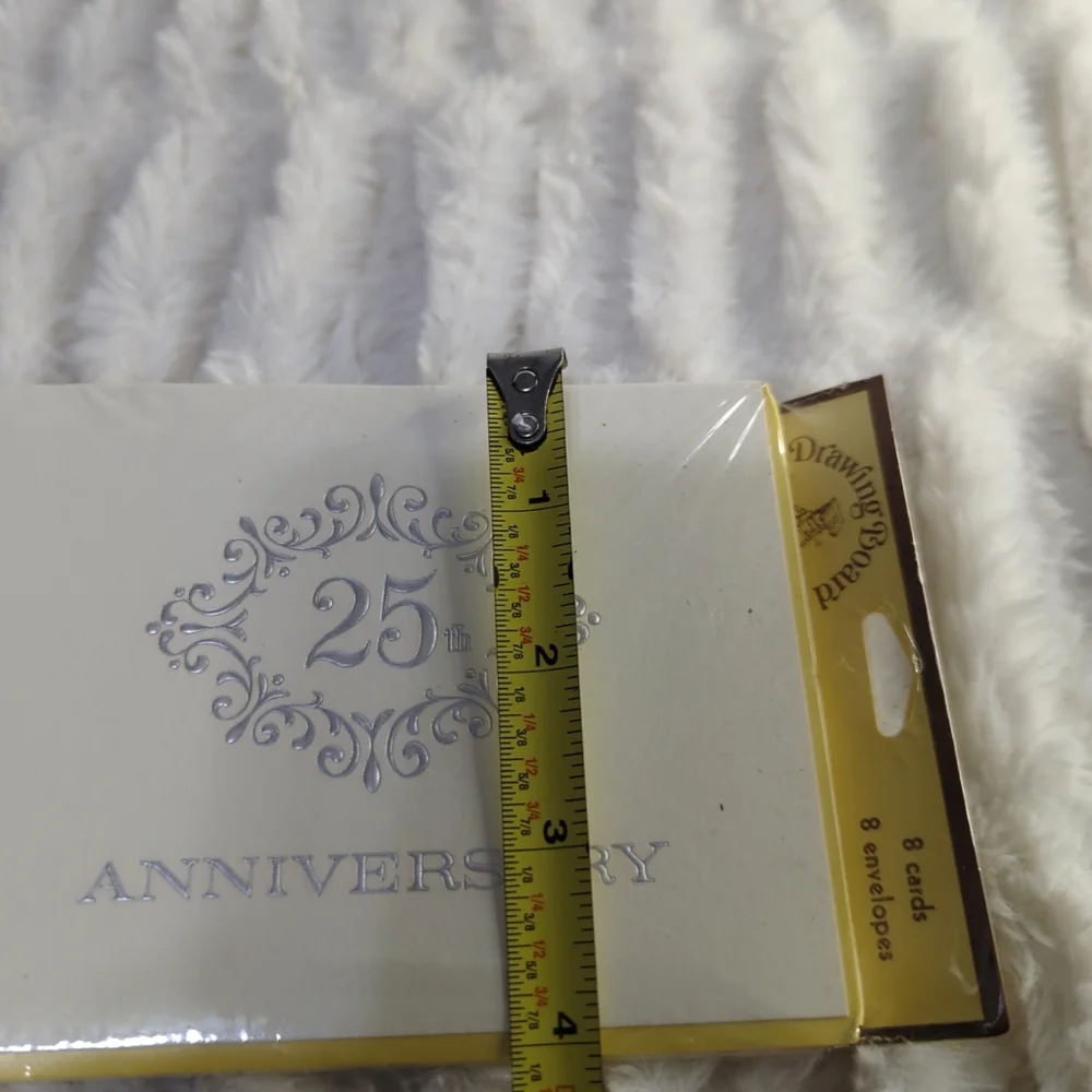 Vintage 25th Anniversary Invitations 4 Pks Of 8 Unopened Ivory And‎ Silver